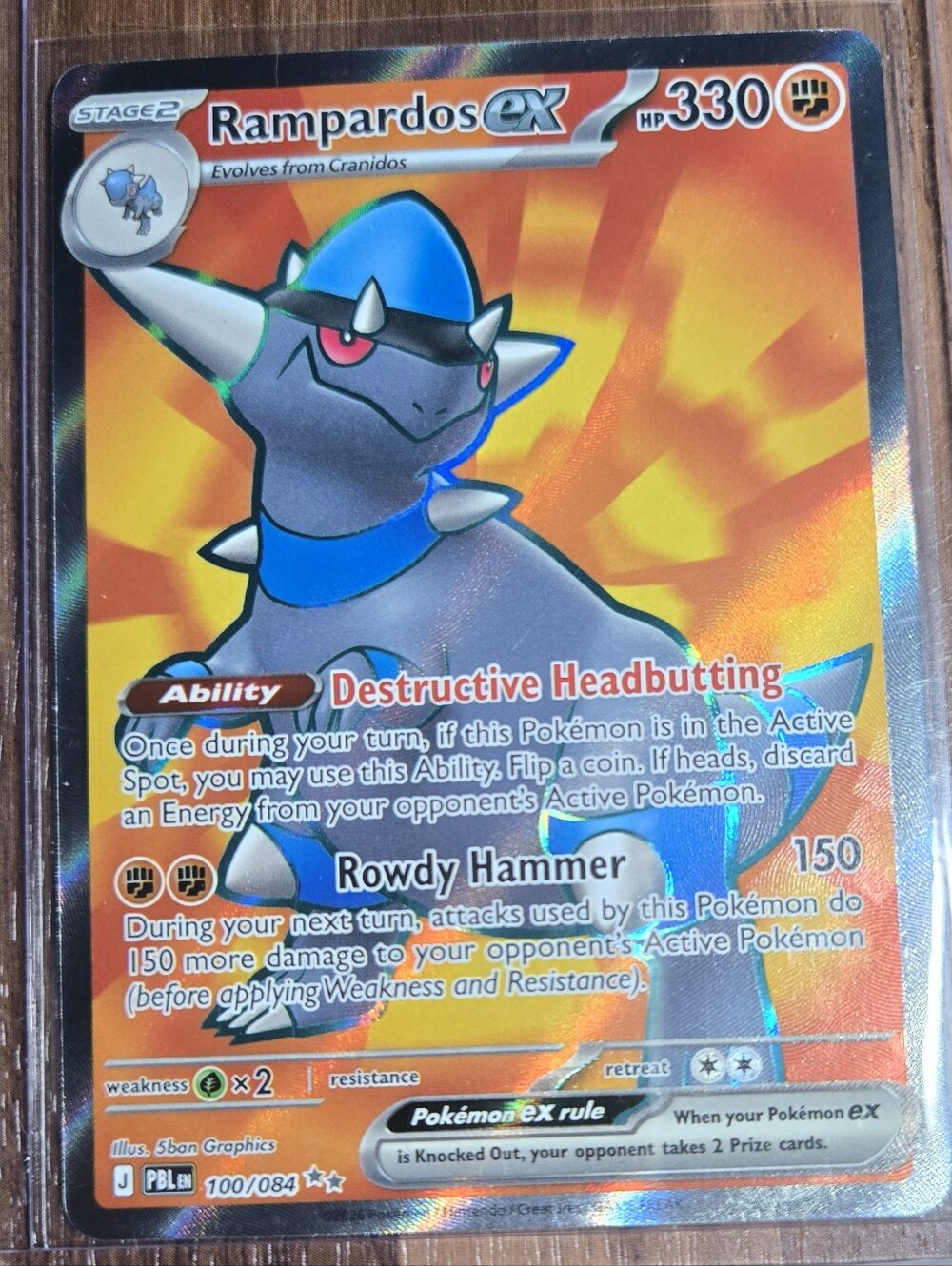 Pokémon Card Pitch Black Ultra Rare -  Rampardos EX